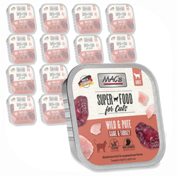 MAC's Tacka 16x100g Bezzbożowa Mokra Karma Dla Kota z Dziczyzną i Indykiem