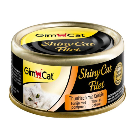 GimCat ShinyCat Filet Mix Smaków 6x70g Mokra Karma Dla Kota Z Kurczakiem Tuńczykiem Krewetką Sardelą