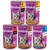 WHISKAS Adult 5 Smaków 48x400g Kurczak Wołowina Tuńczyk Kaczka Karma Mokra Dla Dorosłych Kotów