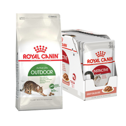 Royal Canin Outdoor 10kg + Instinctive 12x85g Karma Dla Dorosłych Kotów