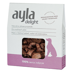 Ayla Delight Serca Indycze 28g Liofilizowany Przysmak Dla Psa 100% Mięsa