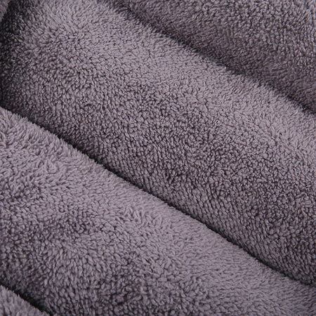 Legowisko Dla Psa S - 42x37 cm Szare Pluszowe Prostokątne