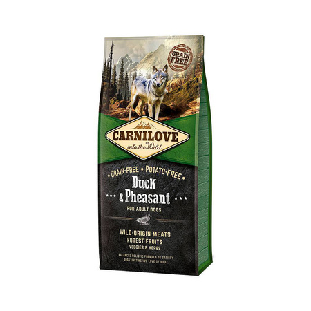 CARNILOVE DUCK & PHEASANT FOR ADULT 12KG - sucha karma dla psa z kaczką i bażantem