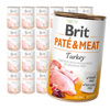 Brit Pate & Meat Indyk 24x400g Lekkostrawna Mokra Karma dla Psów Wszystkich Ras