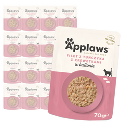 Applaws Cat Mokra Karma Dla Kota 16x70g Tuńczyk Z Krewetkami W Bulionie