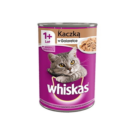 WHISKAS Adult 4 Smaki 24x400g Mokra Karma Dla Dorosłych Kotów (Kurczak Indyk Tuńczyk Kaczka)