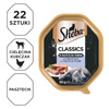 SHEBA Classics 22x85g z Cielęciną i Kurczakiem, mokra karma dla kotów w pasztecie