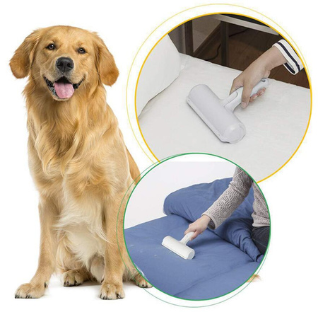 Uniwersalna szczotka do usuwania sierści dla psa kota kanapy ubrań 19.5x18 cm Czerwona