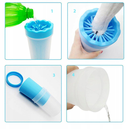 Czyścik Do Łap Psa Kota Zwierząt Silikonowy Kubek Zielony