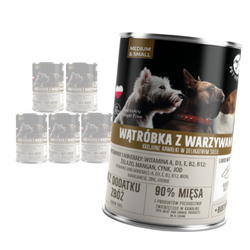 Mokra Karma Dla Psa PetRepublic Kawałki W Sosie Wątróbka 6x400g