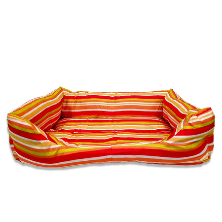 Legowisko Prostokątne Dla Psa i Kota Czerwono-Pomarańczowe 42x32x12cm