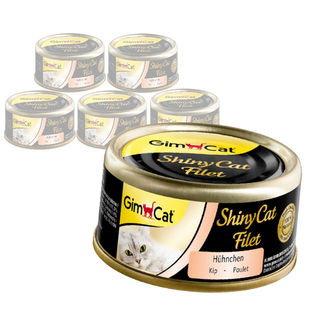 GimCat Filet z Kurczaka ShinyCat Mokra Karma Dla Kota 6x70g