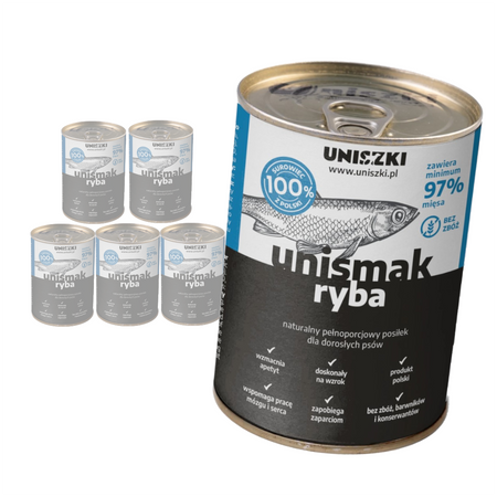 Uniszki Unismak Ryba 6x410g Bezzbożowa Mokra Karma dla Psa