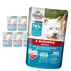 Frendi 6x100g Mokra Karma Dla Dorosłego Psa Kawałki W Sosie Z Wołowiną