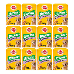 Pedigree Biscrok Multi Mix 12x500g Przysmak Dla Psa Ciasteczka Z Kurczakiem Wołowiną I Jagnięciną