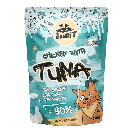 Mr. Bandit Chicken with Tuna 12x380g Mokra Karma Dla Psa Kurczak Z Tuńczykiem