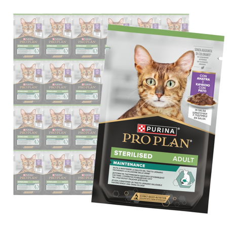 Purina Pro Plan Adult Sterilised Maintenance 24x85g Mokra Karma Dla Kota z Kaczką w Sosie
