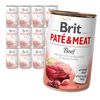 Brit Pate&Meat Mokra Karma Dla Psów Z Wołowiną Puszka 12x400g