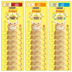 Purina Friskies Mokra Karma Dla Kota w Sosie 24x85g z Łososiem Wołowiną i Kurczakiem