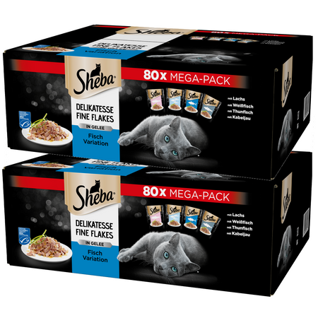 Sheba 160x85g Delikatesse Rybne Smaki Mokra Karma Pełnoporcjowa Dla Dorosłych Kotów W Galaretce