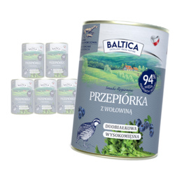 Baltica Przepiórka z Wołowina 6x400g Duoproteinowa Bezzbożowa Mokra Karma Dla Psa
