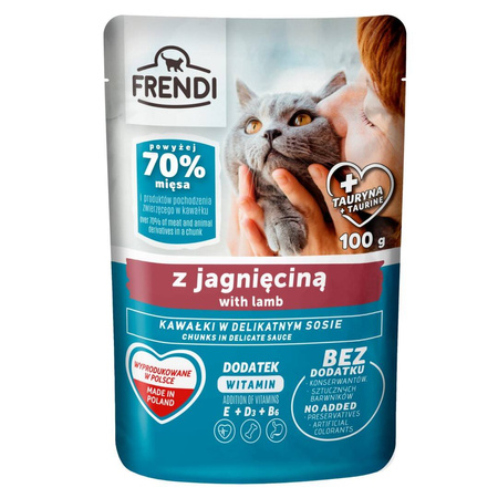 Frendi Mokra Karma Dla Kota Mix Smaków W Sosie 12x100g Ryba Indyk Kurczak Jagnięcina Królik