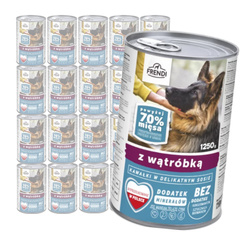 Frendi Kawałki z Wątróbką w Sosie 20x1250g Mokra Karma Dla Dorosłych Psów Wszystkich Ras