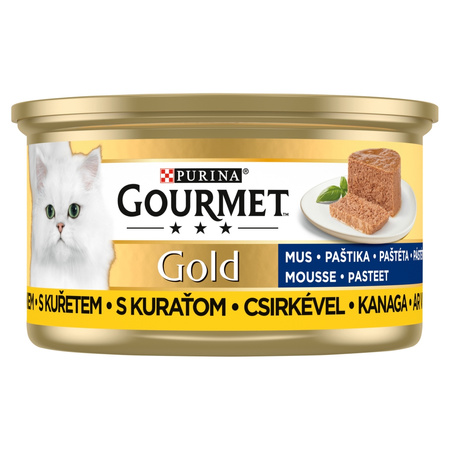 Purina Gourmet Gold Mokra Karma Dla Kotów Mus Z Kurczakiem 12x85g