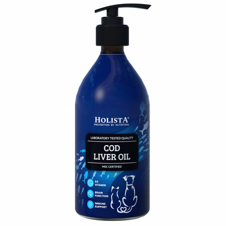Holista Tran Z Dorsza 500ml Suplementy Dla Psa I Kota Wsparcie Układu Odpornościowego