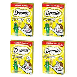 Dreamies Creamy 48x10g Kremowy Przysmak Dla Kota Z Serem I Z Kocimiętką