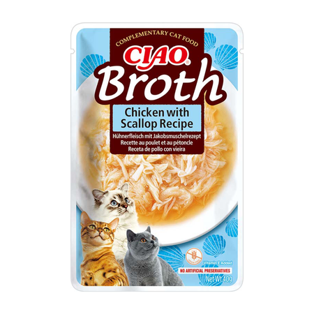 Inaba Cat Ciao Broth 4x40g Uzupełniająca Karma Dla Kota Bulion Mix Smaków