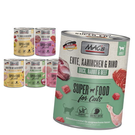 MAC's 6x800g Bezzbożowa Mokra Karma Dla Dorosłego Kota Mix 6 Smaków