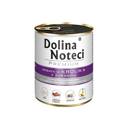 Dolina Noteci Premium Królik z Żurawiną Mokra Karma Dla Psa 12x800g