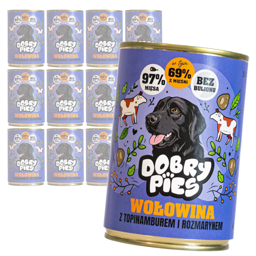 Dobry Pies Mokra Karma Dla Dorosłych Psów Wszystkich Ras Z Wołowiną Topinamburem I Rozmarynem