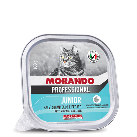 Morando Pro Mokra Karma Jednorazowa Dla Kota Pasztet Z Cielęciną I Wątróbką (Junior) 100g