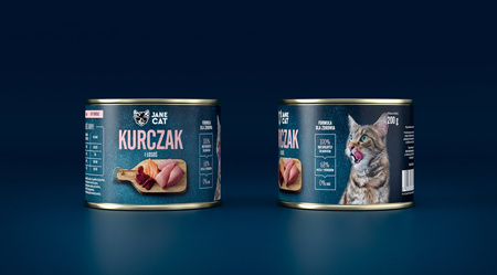 Jane Cat ADULT KURCZAK ŁOSOŚ 6x 200g mokra karma dla kotów bez zbóż