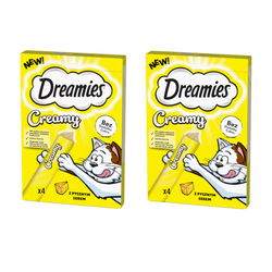 Dreamies Creamy 8x10g Kremowy Przysmak Dla Kotów Z Serem