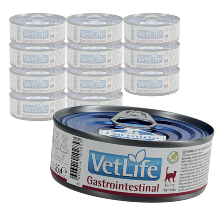 Farmina Vet Life Gastrointestinal Feline 12x85g Mokra Karma Dla Kota z Ostrymi Zaburzeniami Wchłaniania Jelitowego
