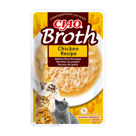 Inaba Cat Ciao Broth 4+1 (5x40g) Uzupełniająca Karma Dla Kota Bulion z Kurczakiem