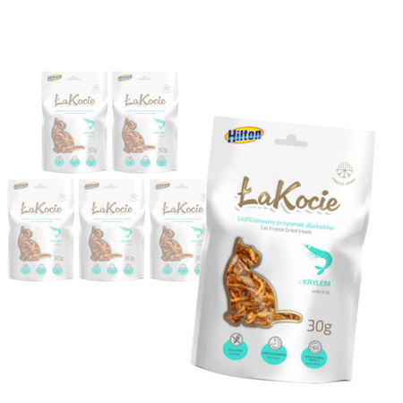 Hilton ŁaKocie Liofilizowany Kryl 6x30g Naturalny Przysmak Dla Kota