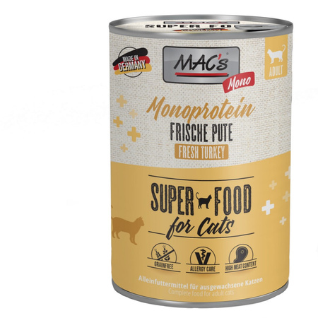 MAC's 6x400g Monoproteinowa Mokra Karma Dla Kota Jagnięcina Indyk