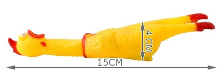 GUMOWY KURCZAK PISZCZĄCA ZABAWKA DLA PSA GRYZAK