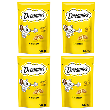Dreamies z Pysznym Serem 4x60g Przysmaki dla kota