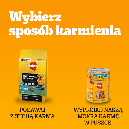 Pedigree Adult Vitality 16x85g Mokra Karma Dla Dorosłych Psów Mix Smaków W Sosie