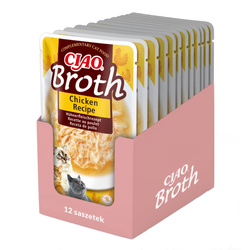 Inaba Cat Ciao Broth 12x40g Uzupełniająca Karma Dla Kota Bulion z Kurczakiem