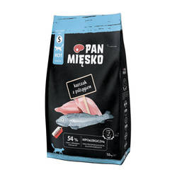Pan Mięsko 1,6kg Hipoalergiczna Sucha Karma Dla Kota Kurczak Z Pstrągiem Chrupki Rozmiar S