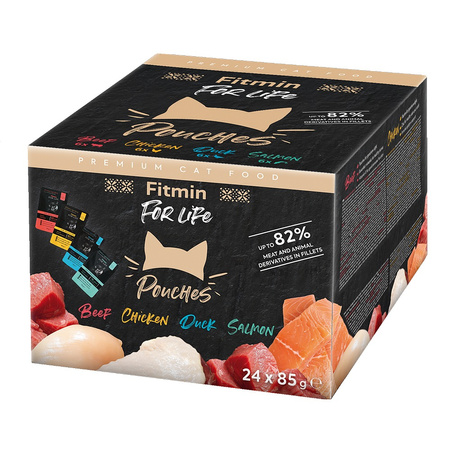 Fitmin Cat For Life Saszetki Mix 4 Smaki 24x85g Mokra Karma Dla Dorosłych Kotów