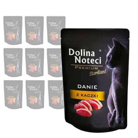 Dolina Noteci Sterilised Danie z Kaczki Sterylizowane Koty 10x85g Karma Mokra