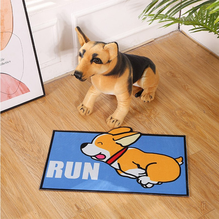 Dywanik Z Motywem Zwierzęcym, Mata Przed Kuwetę, Ozdobna Wycieraczka Pod Drzwi Wzór Pies Corgie