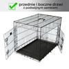 Klatka dla psa kota pupila metalowa 3XL 120*75*80 cm Czarna